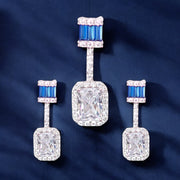 925 Sterling Silver Baguette Stone Jewellery Set for women. - Taraash