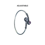 Load image into Gallery viewer, 925 Sterling Silver Bangles with Gemstone Round Design - Taraash
