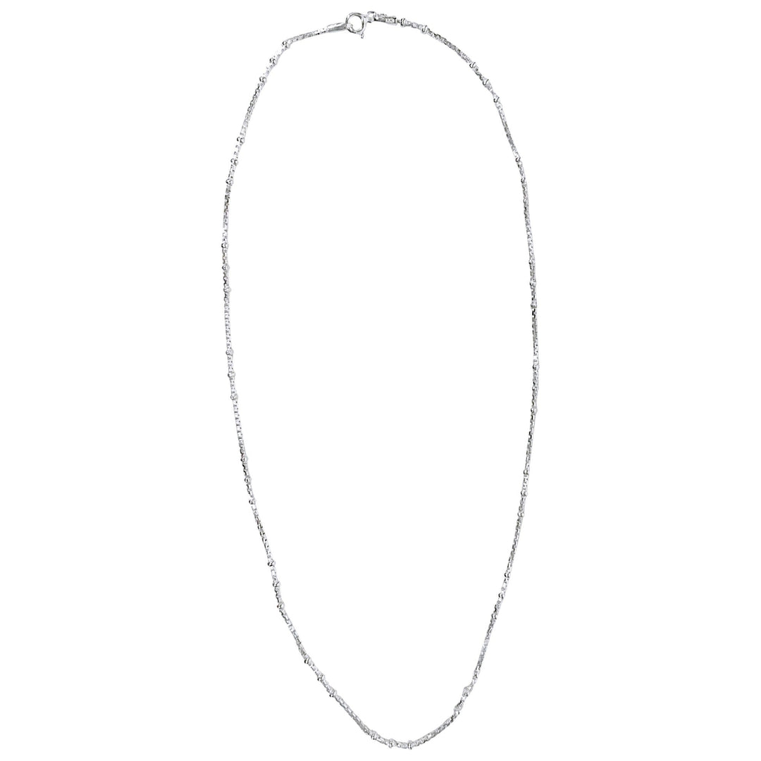 925 Sterling Silver Beaded Box Ball Chains for Women - Taraash