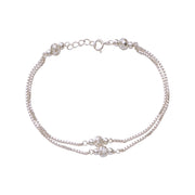 925 Sterling Silver Beaded Chain Bracelet for Women - Taraash