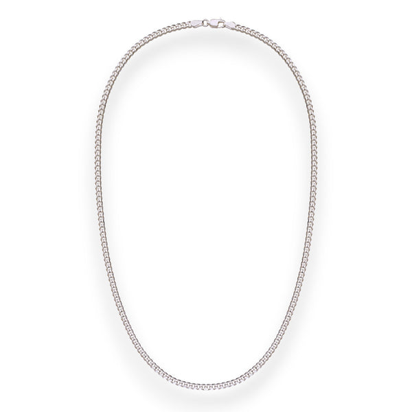 925 Sterling Silver Beaded Curb Chain for Kids - Taraash