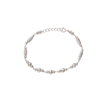 Load image into Gallery viewer, 925 Sterling Silver Beaded Diamond Cut Bracelet for Women - Taraash
