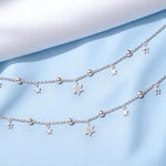 Load image into Gallery viewer, 925 Sterling Silver Beaded Flower Charm Anklet Gift for Women - Taraash
