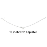 925 Sterling Silver Beaded Heart Charm Chain Anklets for Women - Taraash