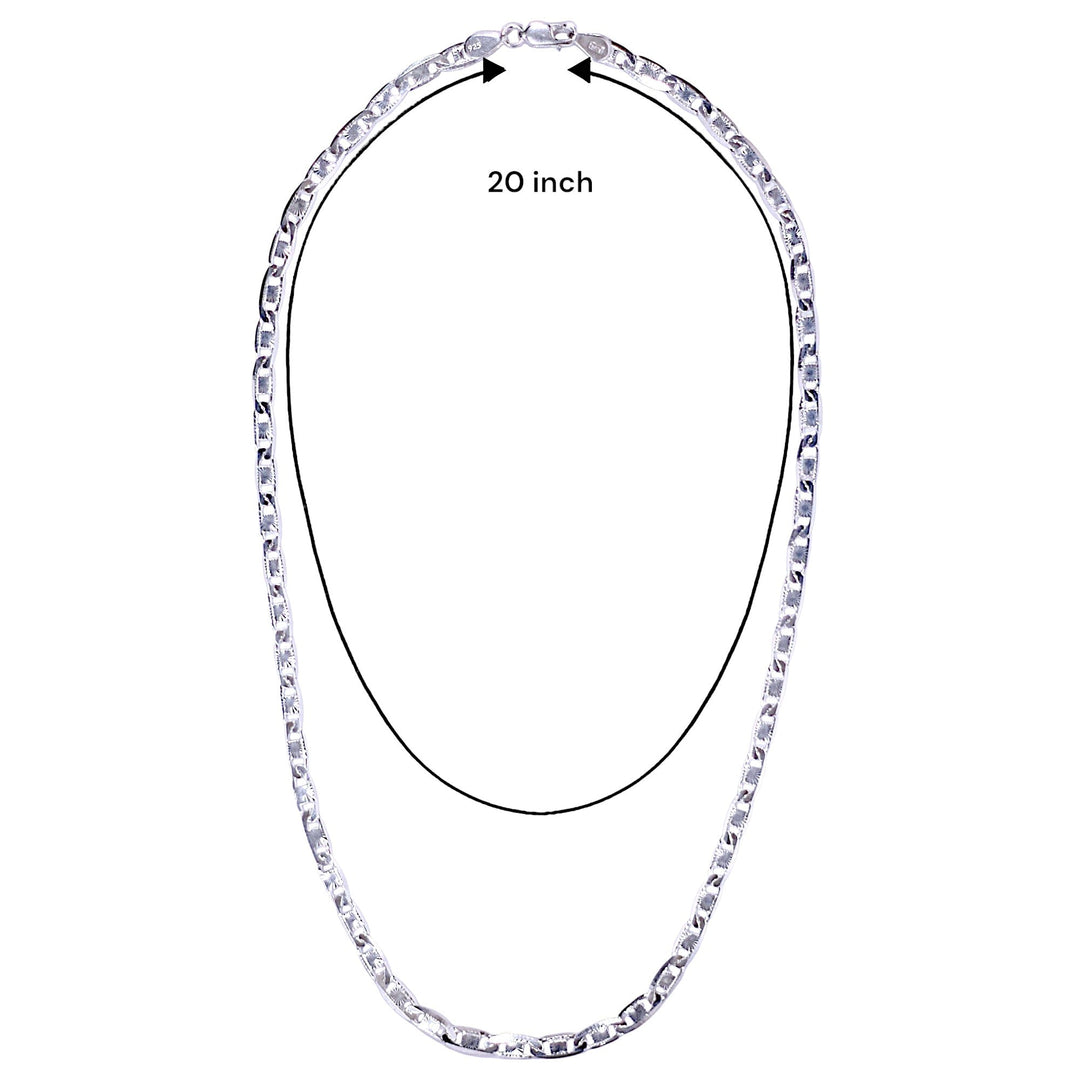 925 Sterling Silver Beaded Marina Chains for Men - Taraash