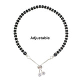 925 Sterling Silver Black Beaded Bracelet for Women - Taraash