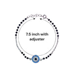 Load image into Gallery viewer, 925 Sterling Silver Black Beaded Evil Eye Bracelet Mangalsutra For Woman - Taraash