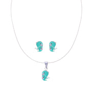 925 Sterling Silver Blue Whale Jewellery Set for Girls - Taraash