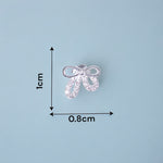 Load image into Gallery viewer, 925 Sterling Silver Bow - Shaped CZ Stud Earrings for Women - Taraash
