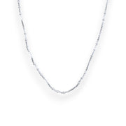 925 Sterling Silver Box Chain with Beaded for Women - Taraash