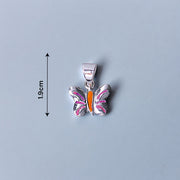 925 Sterling Silver Butterfly Enamel Kids Pendant for Girls - Taraash