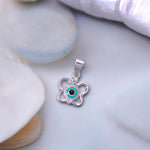 Load image into Gallery viewer, 925 Sterling Silver Butterfly Evil Eye Enamel Pendant for Girls - Taraash
