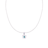 925 Sterling Silver Butterfly Evil Eye Enamel Pendant with Chain for Girls - Taraash