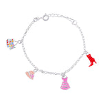 Load image into Gallery viewer, 925 Sterling Silver Colorful Multi Charms Bracelet for Women - Taraash
