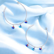 925 Sterling Silver Colourful bird Enamel Anklet for Kids - Taraash