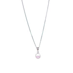 Load image into Gallery viewer, 925 Sterling Silver Combo Of Pink Round Shape Pendant with Chain - Taraash
