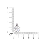 925 Sterling Silver CZ and Mother Of Pearl Clover Shaped Pendant For Womens - Taraash