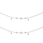 Load image into Gallery viewer, 925 Sterling Silver CZ Charm Chain Anklet for Women - Taraash
