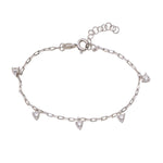 Load image into Gallery viewer, 925 Sterling Silver CZ Charm Link Chain Bracelet for Women - Taraash
