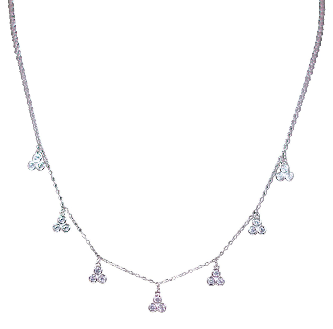 925 Sterling Silver CZ Charm Necklace for Women - Taraash