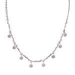 Load image into Gallery viewer, 925 Sterling Silver CZ Floral Design Necklace for Women - Taraash