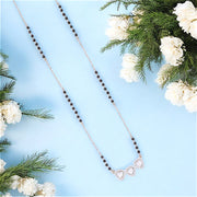 925 Sterling Silver CZ Heart Mangalsutra for Women - Taraash