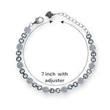 925 Sterling Silver Cz Interlink Bracelet For Women