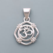 925 Sterling Silver Cz Om Pendant For Men And Women - Taraash