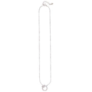 925 Sterling Silver CZ Round Pendant with Interlink Crown Necklace for Women - Taraash