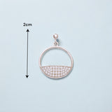 925 Sterling Silver CZ Round Shape Drop Earrings Gift for Women/ Girls - Taraash