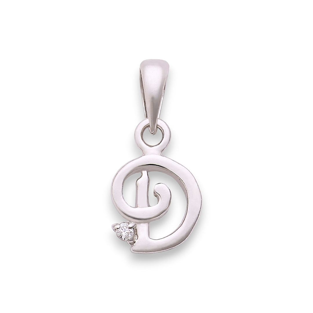 925 Sterling Silver "D" Letter Cz Pendant For Men And Women - Taraash
