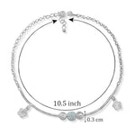 Load image into Gallery viewer, 925 Sterling Silver Dangling Floral Charm Anklet For Women - Taraash
