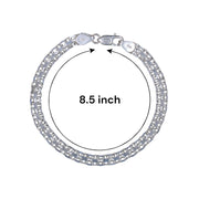 925 Sterling Silver Designer Chains Bracelets for Men - Taraash