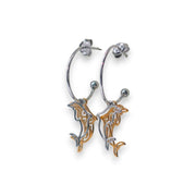 925 Sterling Silver Dolphin Charm Drop Earrings Gift for Women/ Girls - Taraash