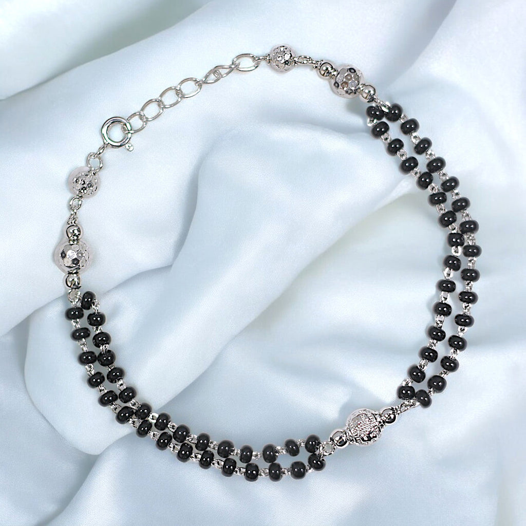 Sterling silver mangalsutra bracelet discount