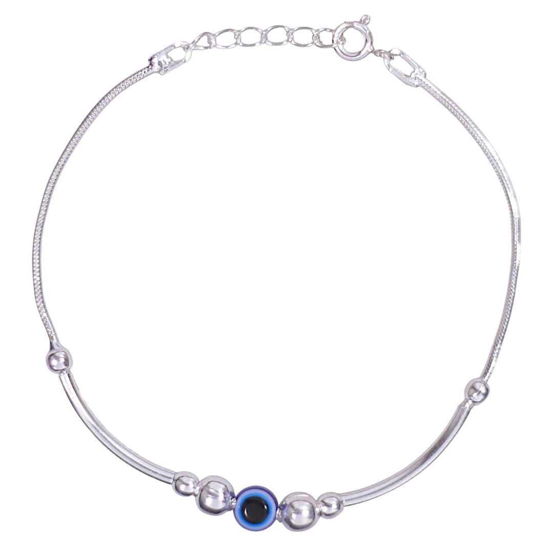 925 Sterling Silver Elegant Evil Eye Beaded Bracelet for Women - Taraash