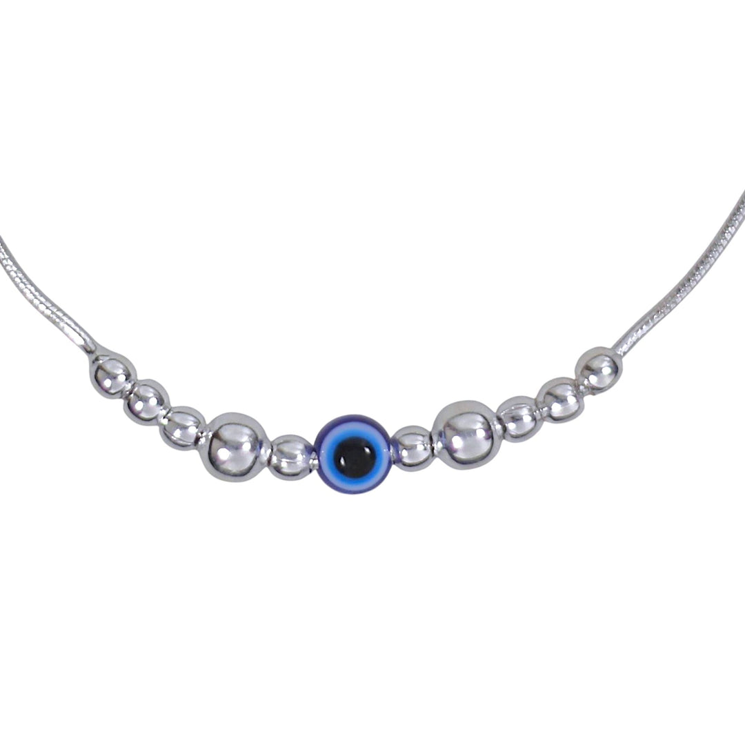 925 Sterling Silver Elegant Evil Eye Beaded Bracelet for Women - Taraash