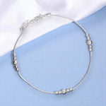 Load image into Gallery viewer, 925 Sterling Silver Elegant Multi Beaded Chain Anklet for Women - Taraash
