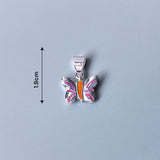 925 Sterling Silver Enamel Butterfly Chain Pendant with Stud Earrings Set for Girls - Taraash