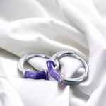 Load image into Gallery viewer, 925 Sterling Silver Enamel Violet Purple Earrings For Girls - Taraash