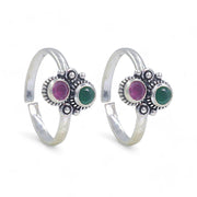 925 Sterling Silver Ethnic Oxidized Toe Rings for Women - Taraash