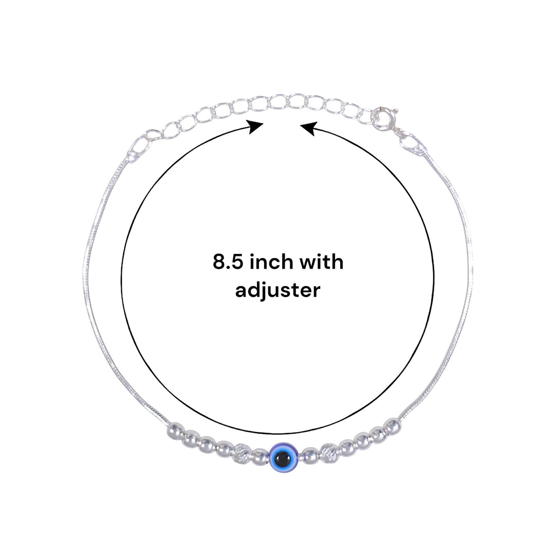 925 Sterling Silver Evil Eye Beaded Bracelet for Women - Taraash