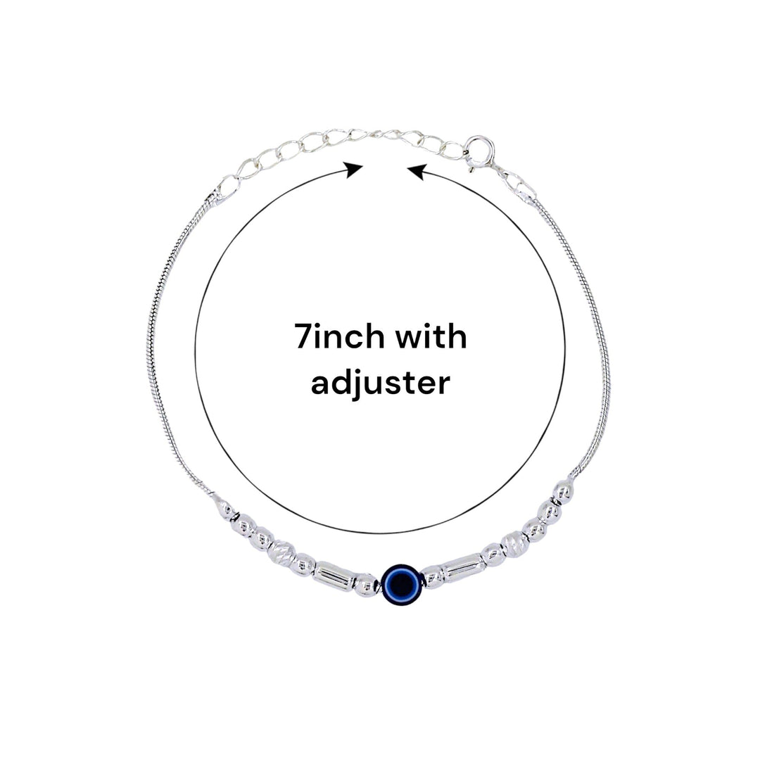 925 Sterling Silver Evil Eye Beaded Bracelet Gift for Women - Taraash