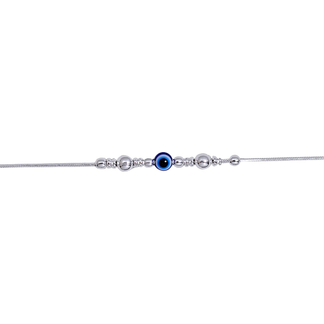 925 Sterling Silver Evil Eye Beaded Chain Bracelet for Women - Taraash
