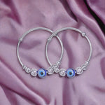 Load image into Gallery viewer, 925 Sterling Silver Evil Eye Beads Nazariya Bangle for Kids - Taraash
