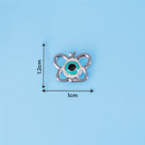 925 Sterling Silver Evil Eye Butterfly Enamel Chain Pendant with Stud Earrings Set for Girls - Taraash