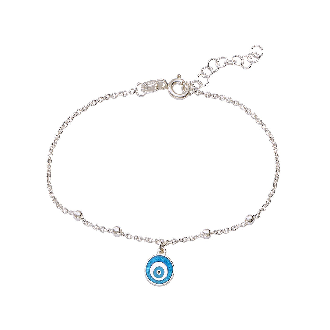 925 Sterling Silver Evil Eye Charm Bracelet For Women - Taraash