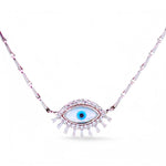 Load image into Gallery viewer, 925 Sterling Silver Evil Eye Necklace with CZ for Women - Taraash
