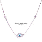 Load image into Gallery viewer, 925 Sterling Silver Evil Eye Necklace with CZ for Women - Taraash
