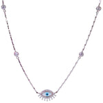 Load image into Gallery viewer, 925 Sterling Silver Evil Eye Necklace with CZ for Women - Taraash
